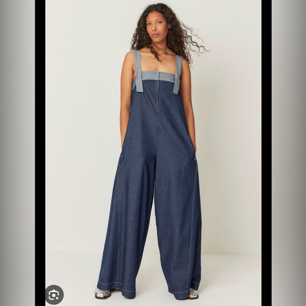 NWT SKFK IKIA-GOTS Denim Jumpsuit Size 6